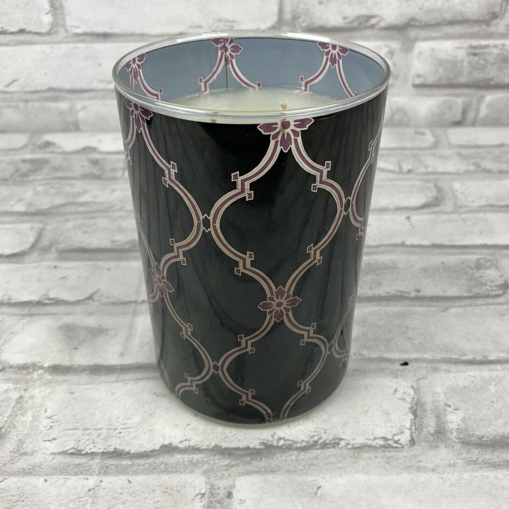 Gold Canyon Candle Lumie Pillar Berry Mysterious Eerie Quatrefoil New 22oz